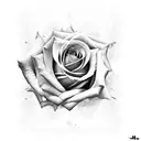 rose made of 100 dollar bills tattoo design idea