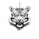 Angry Tiger tattoo design idea