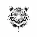 Angry Tiger tattoo design idea