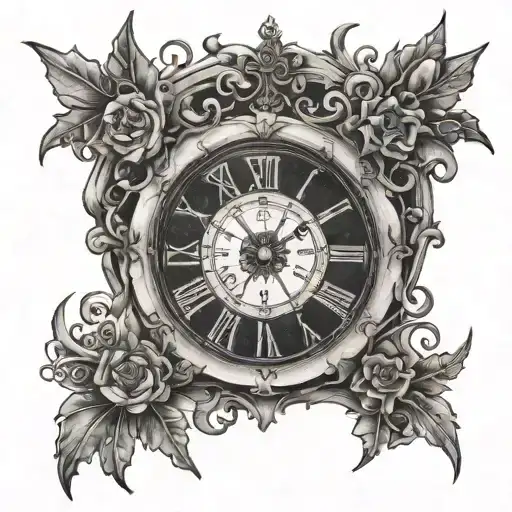 God and Time cast a spell tattoo design idea