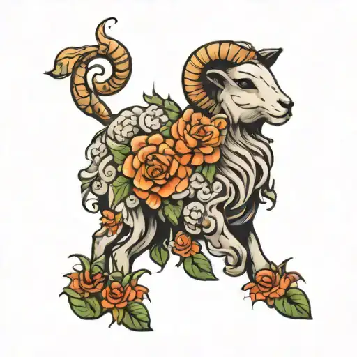 Lamb tattoo design idea
