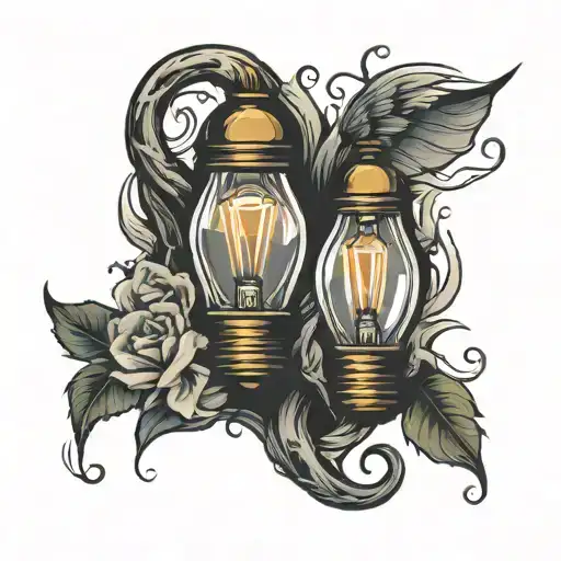 It's time to look for the answer and change the burned-out light bulbs tattoo design idea