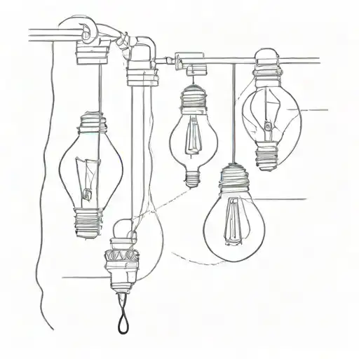 It's time to look for the answer and change the burned-out light bulbs tattoo design idea