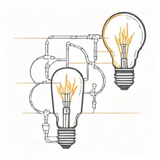 It's time to burn bridges, time to look for an answer and change burned-out light bulbs tattoo design idea