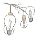 It's time to look for the answer and change the burned-out light bulbs tattoo design idea