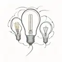 It's time to look for the answer and change the burned-out light bulbs tattoo design idea