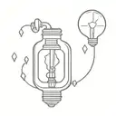 It's time to burn bridges, time to look for an answer and change burned-out light bulbs tattoo design idea