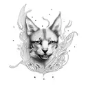 Riley Jade in fine line script writing  tattoo design idea