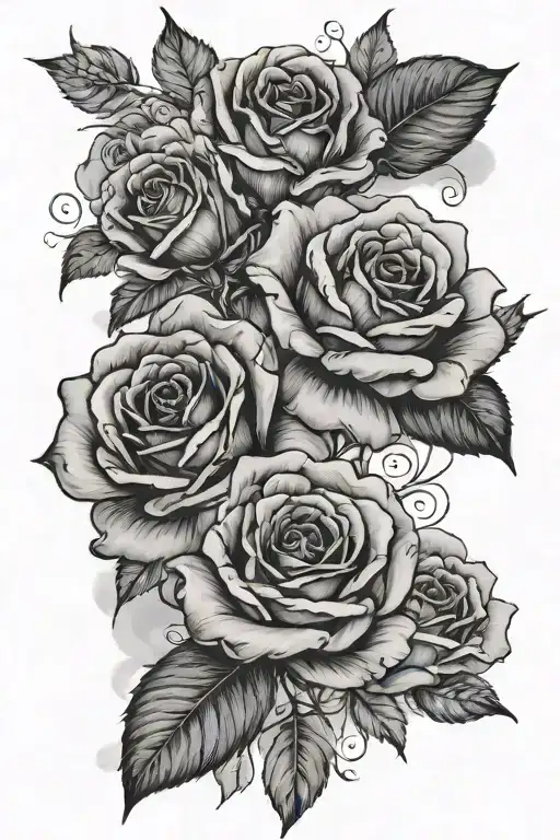Rose flowers, writing within the clouds which are used as filler, the name Yasmin within the tattoo tattoo design idea