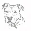pitbull  simple tattoo design idea