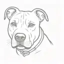 pitbull  simple tattoo design idea