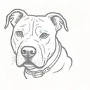 pitbull  simple tattoo design idea