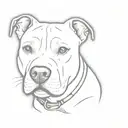 pitbull  simple tattoo design idea