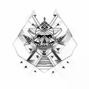 3 aztec daggers with skulls tattoo design idea