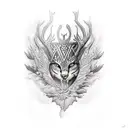 shaman nature forest druid tattoo design idea