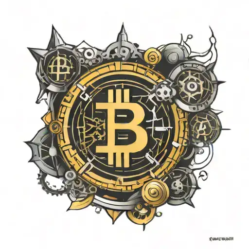 tech Bitcoin tattoo design idea