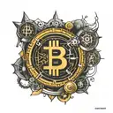 tech Bitcoin tattoo design idea