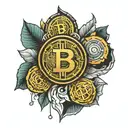 tech Bitcoin tattoo design idea