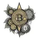 tech Bitcoin tattoo design idea