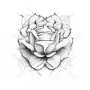 León y flor tattoo design idea