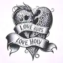 love hurts you! Pain tattoo design idea