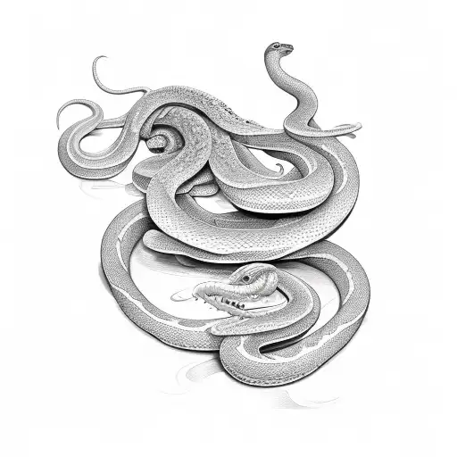 snake wrapped in flowers from Hell's Paradise tattoo design idea