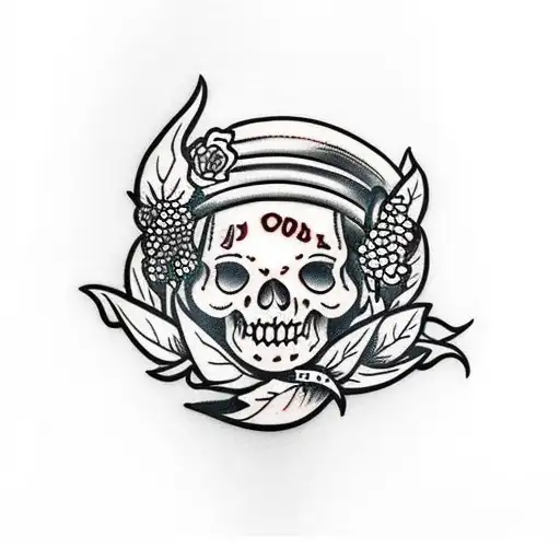  hemp leaf tattoo design idea