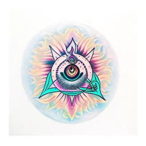 karma with shiva's third eye tattoo design idea