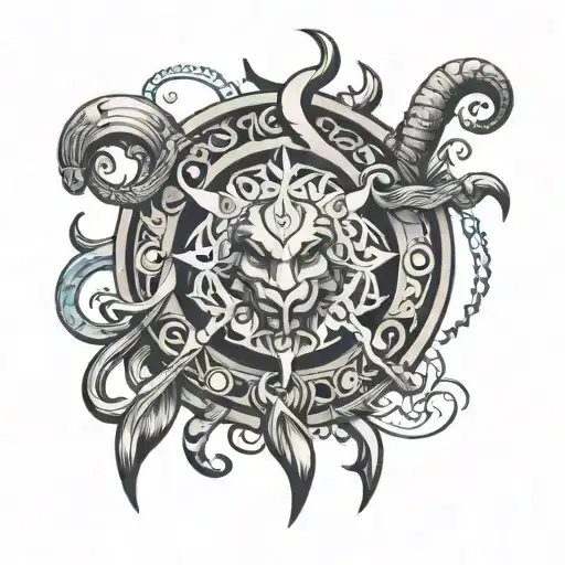 design a tatoo similar to baldur's tattoos from god of war tattoo design idea