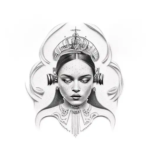 romania traditional embrodery tattoo design idea