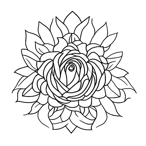A minimalist tattoo of a delicate flower bouquet with Noah Kahan's song titles incorporated into the petals tattoo design idea