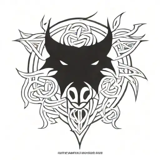angry celtic boar head tattoo design idea
