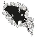 angry irish celtic boar head tattoo design idea