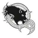 angry irish celtic boar head tattoo design idea