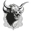 angry irish celtic boar head  tattoo design idea