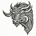 irish celtic boar head angry tattoo design idea