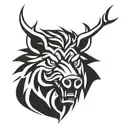 irish celtic boar head angry tattoo design idea