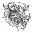 angry celtic boar head tattoo design idea