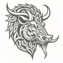 angry celtic boar head tattoo design idea