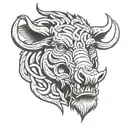 angry celtic boar head tattoo design idea