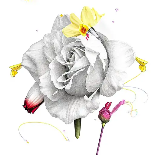 Naomi (January) with a Carnation Raelene (March) with a Daffodil Israel (March) with a Daffodil Samuel (September) with  tattoo design idea