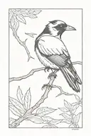 Australian magpie tattoo design idea