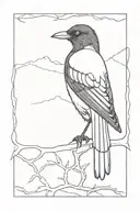 Australian magpie tattoo design idea