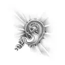 spining up stairs to temple tattoo design idea