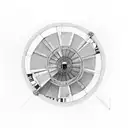 spining up stairs to temple tattoo design idea