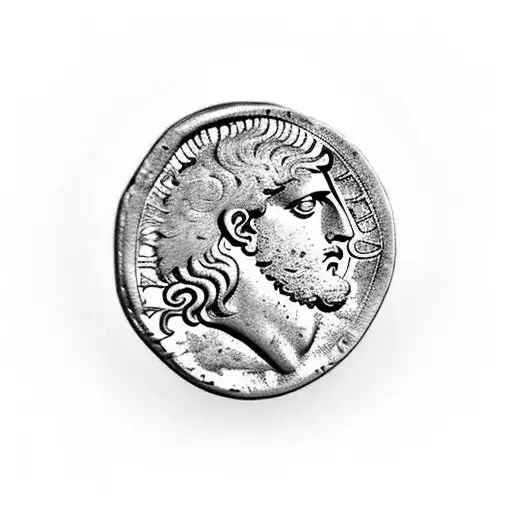 Ancient Roman coin featuring Marcus Aurelius tattoo design idea