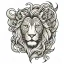lion tattoo design idea