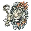 lion tattoo design idea
