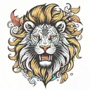 lion tattoo design idea