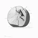 sisyphus pushing the rock with 1 arm tattoo design idea